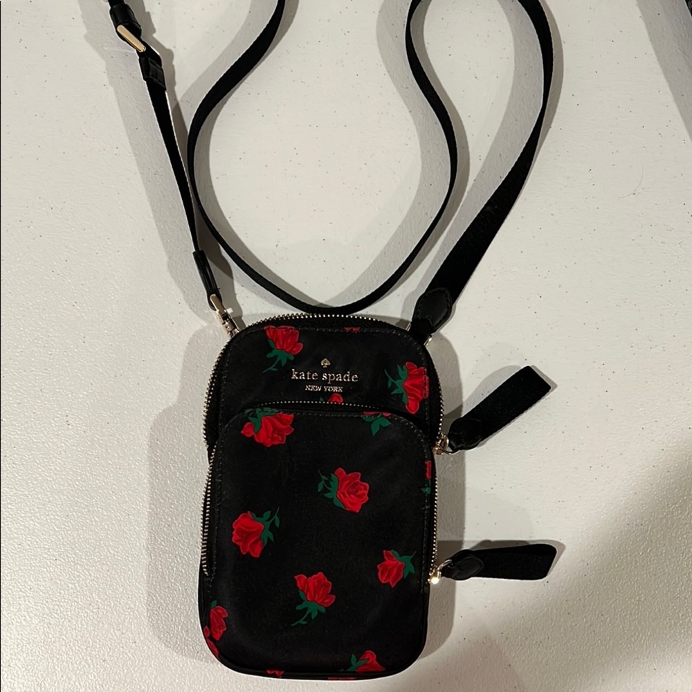 Kate Spade Black and Red Polka Dot Crossbody Bag